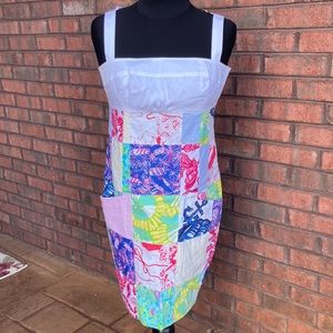 🧨 Lilly Pulitzer Yesenia Square One Sewn Patch Sleeveless Dress Size 4